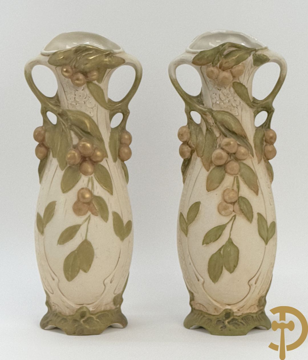 Paar Royal Dux Art Nouveau vazen, nr. 5496