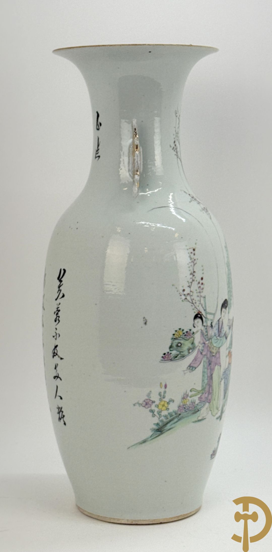 Chinese porseleinen vaas met decor van geisha