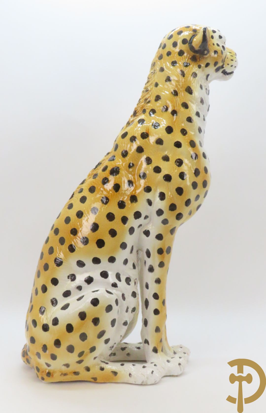 Italiaans keramieken luipaard, gestempeld onderaan Made in Italy