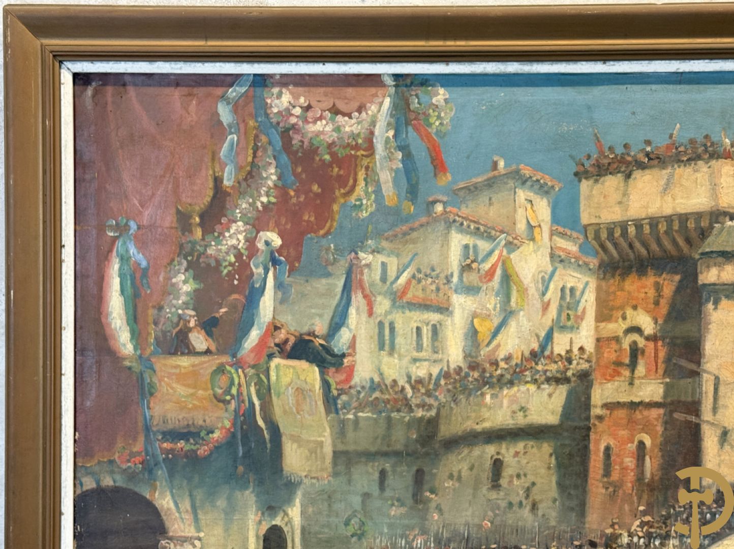 Onleesbaar getekend links onder 