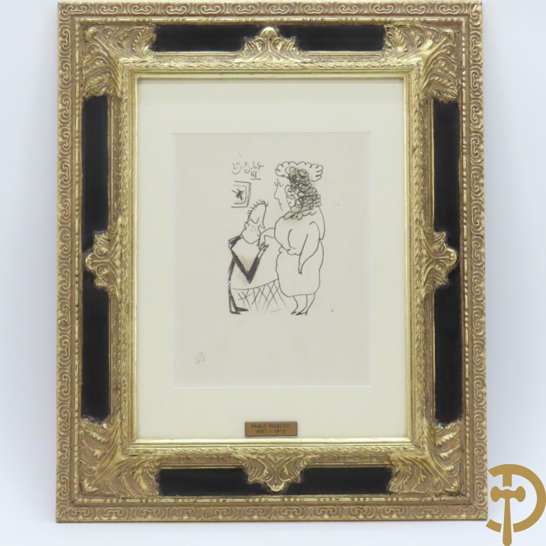 PICASSO Pablo naar 29.9.64 gedateerd 'Le gout du bonheur' posthume litho 10/666