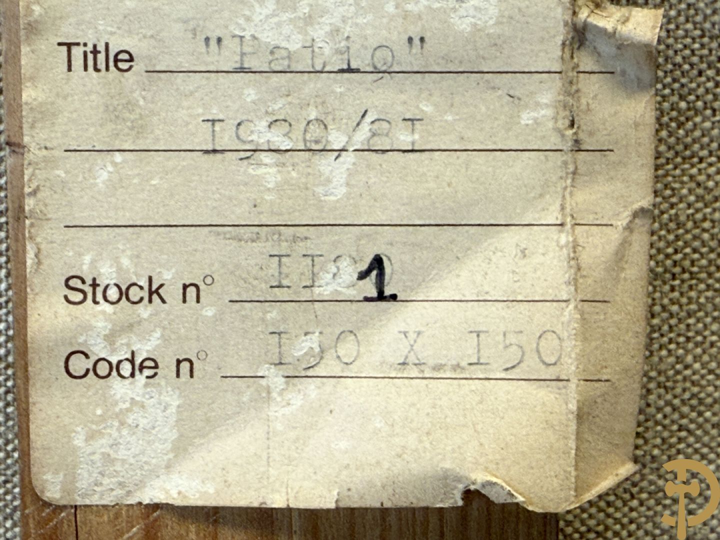 SCHLEE J. (Jaap) getekend Patio 1980-1981, 