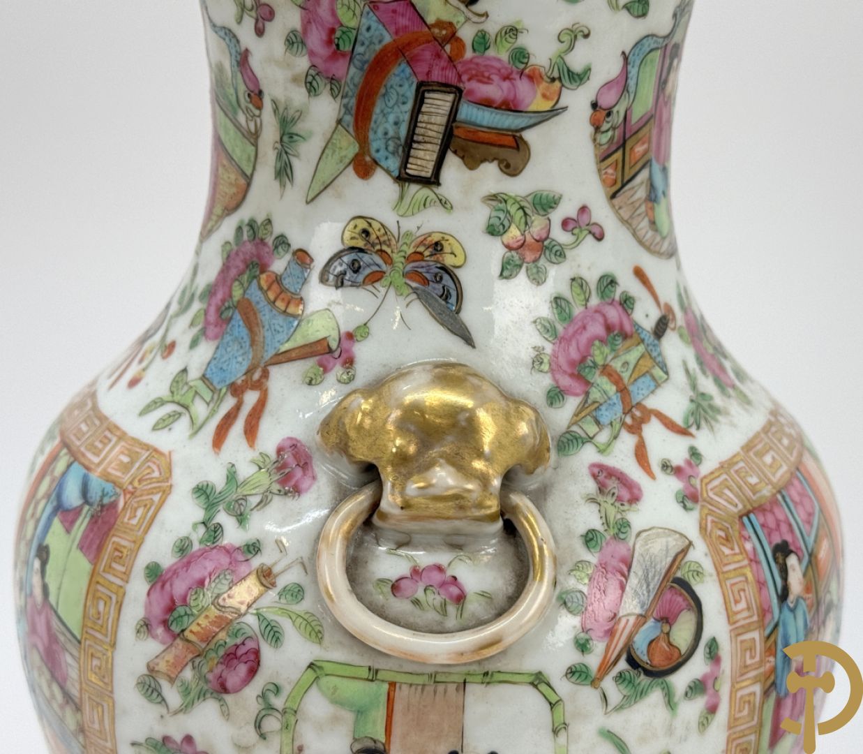 Paar Chinese porseleinen Kanton vazen