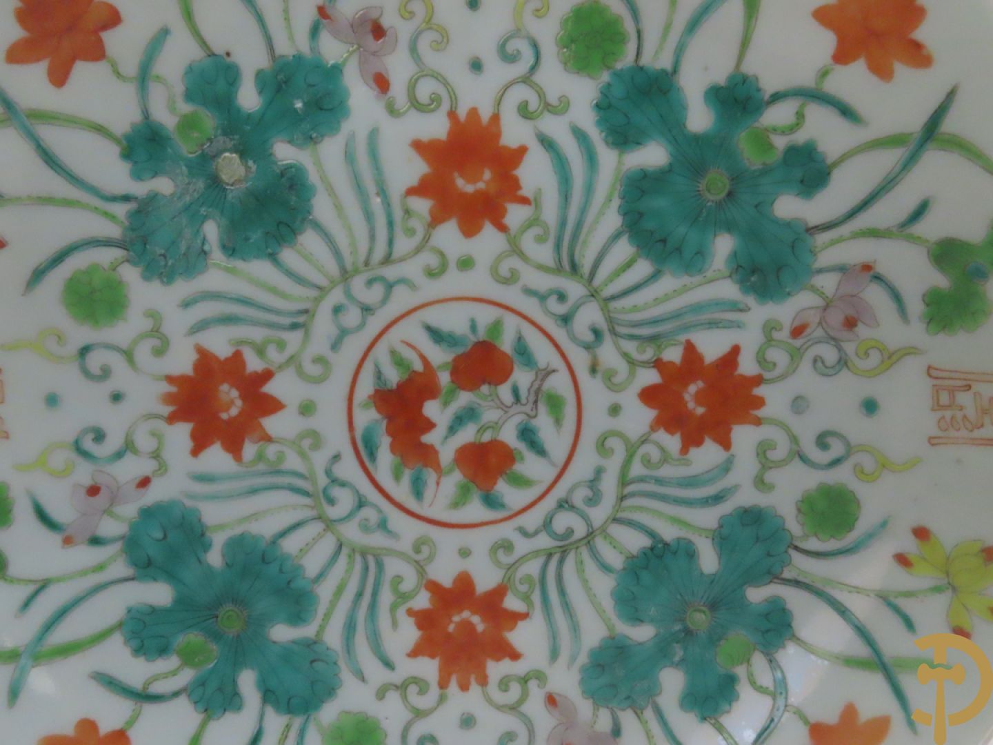 Lot Chinese porseleinen bordjes w.o. Famille rose en Kanton