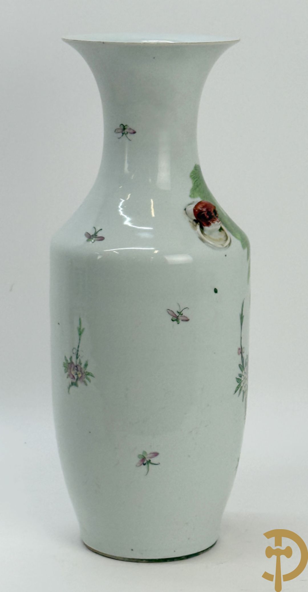 Chinese porseleinen vaas met decor van bloemen en vogels