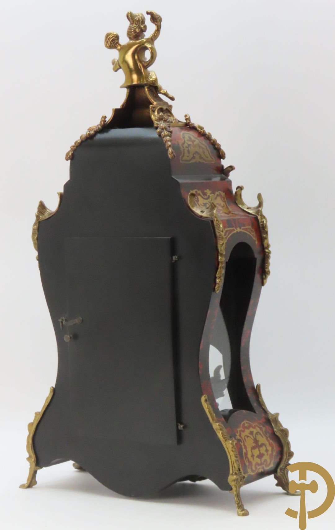 Italiaanse kartelklok met Boulle imitatie en bronsbeslag