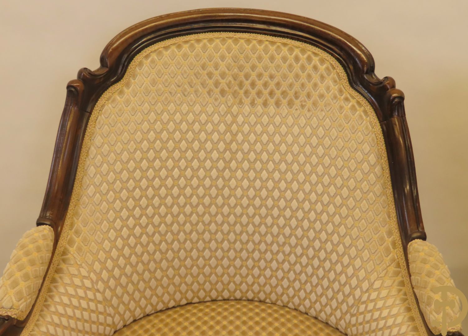 Louis Philippe salonensemble bestaande uit canapé, 2 armzetels en 2 stoelen