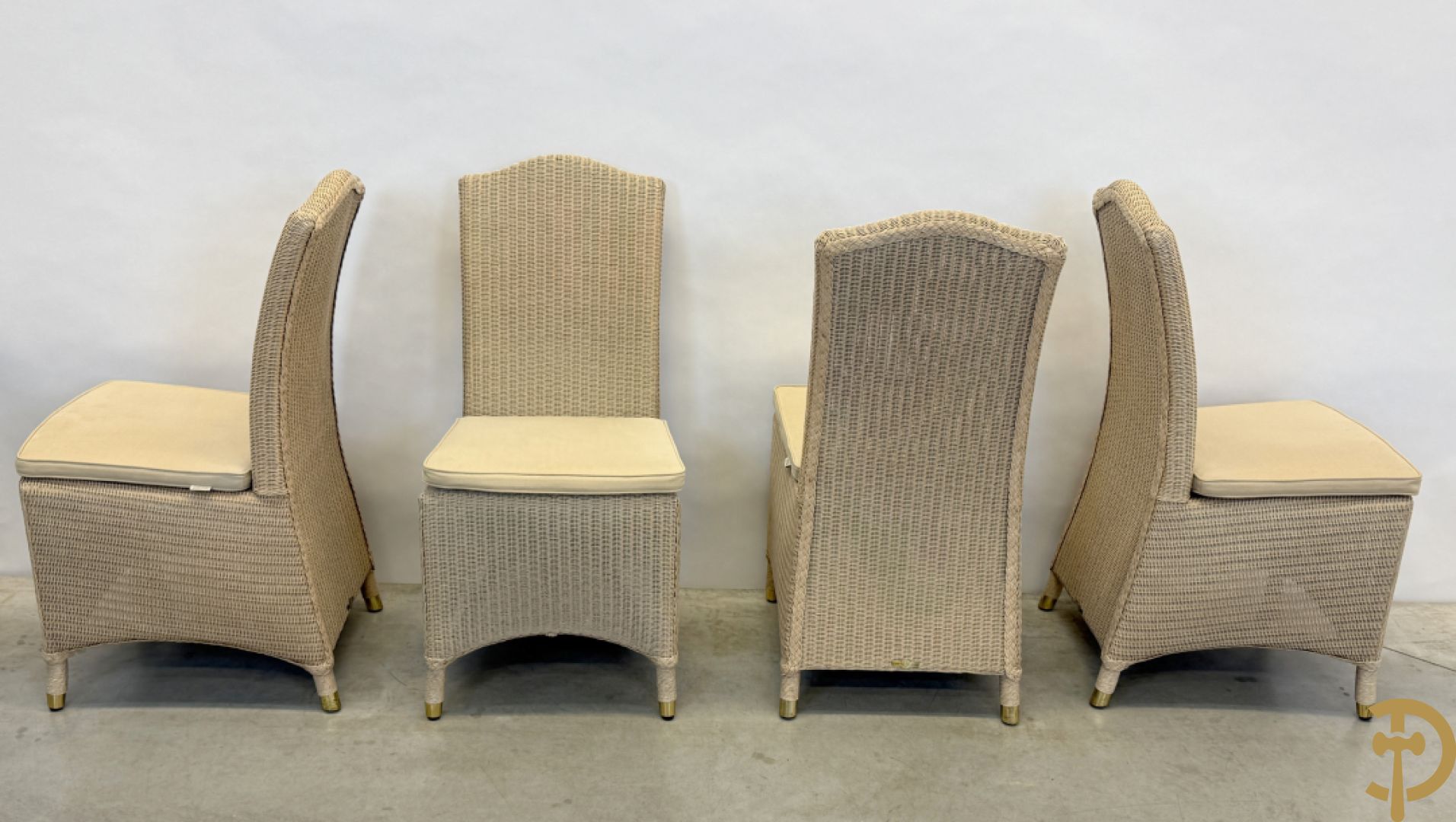 Zes Lloyd Loom stoelen, merk Vincent Sheppard