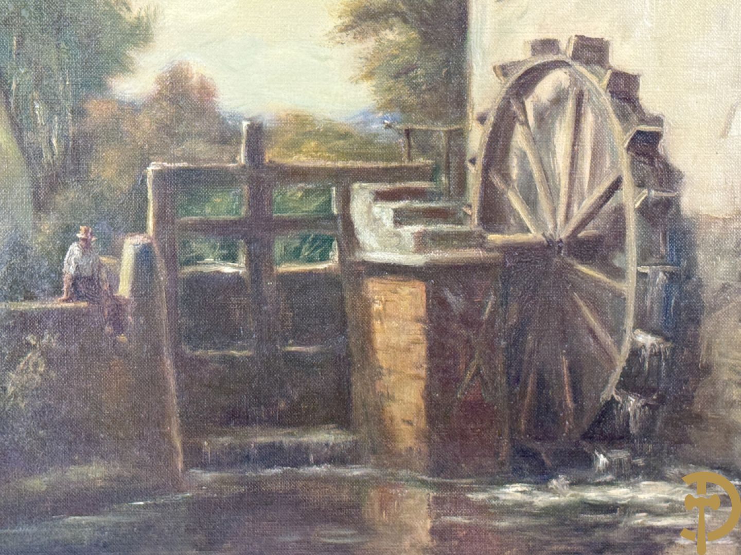 CATY getekend Geanimeerd zicht op watermolen