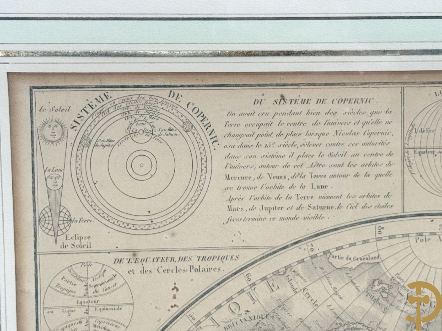 Mappe-monde en 2 hémisphères van Tardieu
