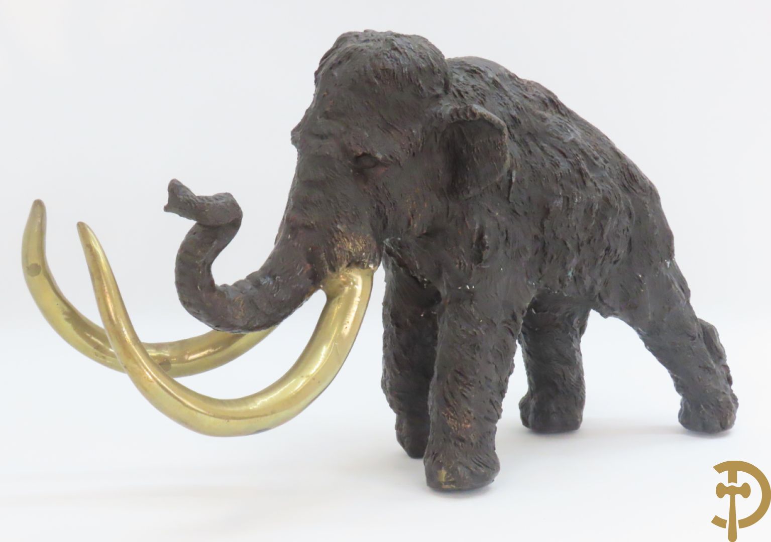 Ongetekend decoratief bronzen beeld van een mammoet