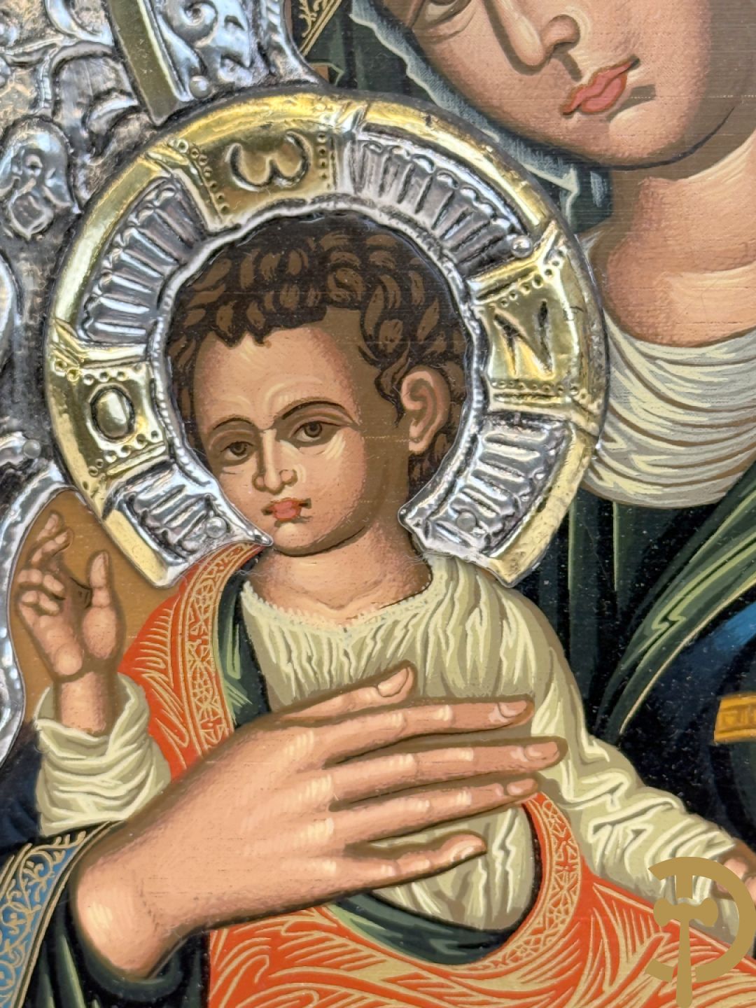 Ikoon met zilveren rizza 