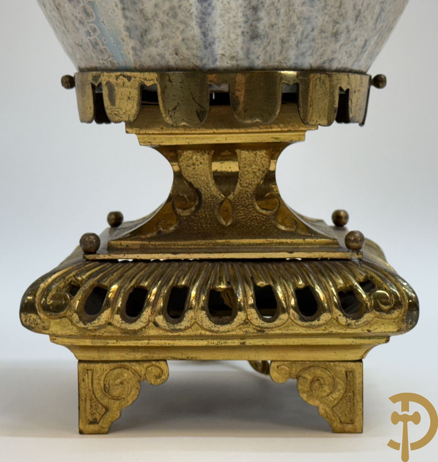 Art deco vaas, in de stijl van Millet Paul, als lampadaire gemonteerd