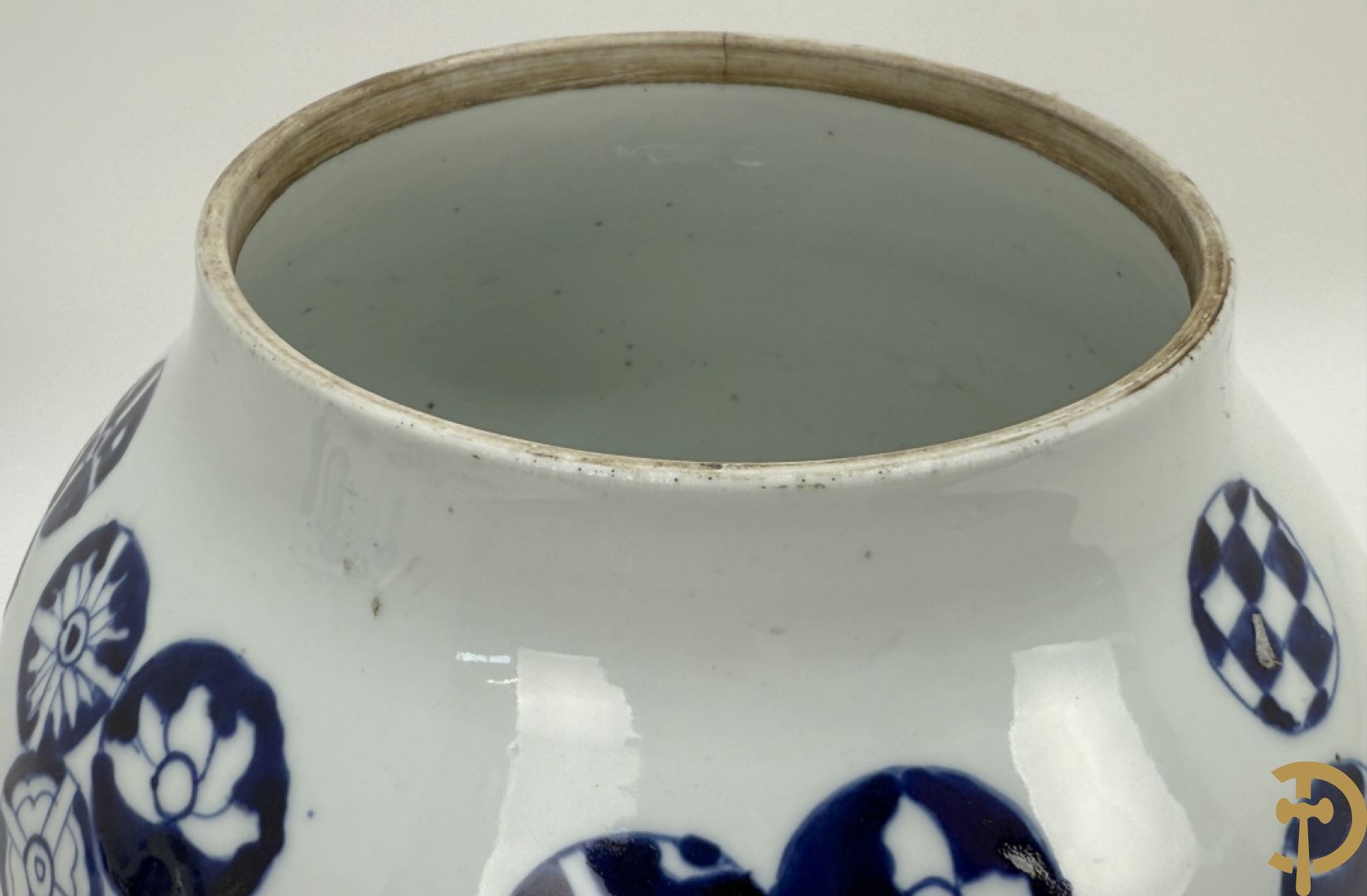 Paar blauw/witte Chinese gemberpotten