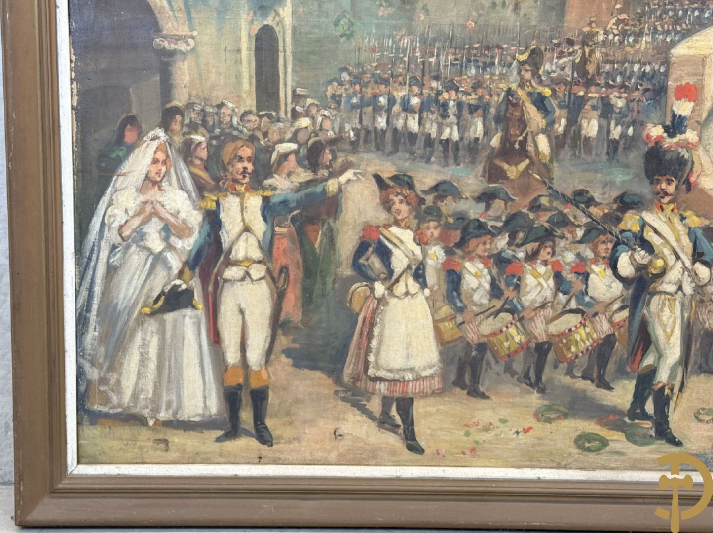 Onleesbaar getekend links onder 