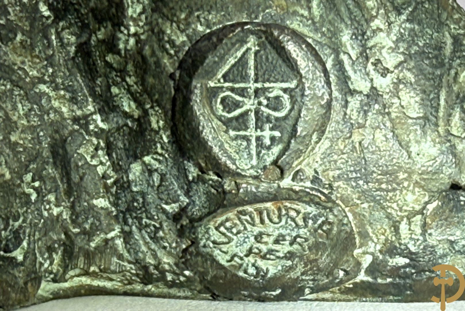 Gemonogrammeerd met symbool 