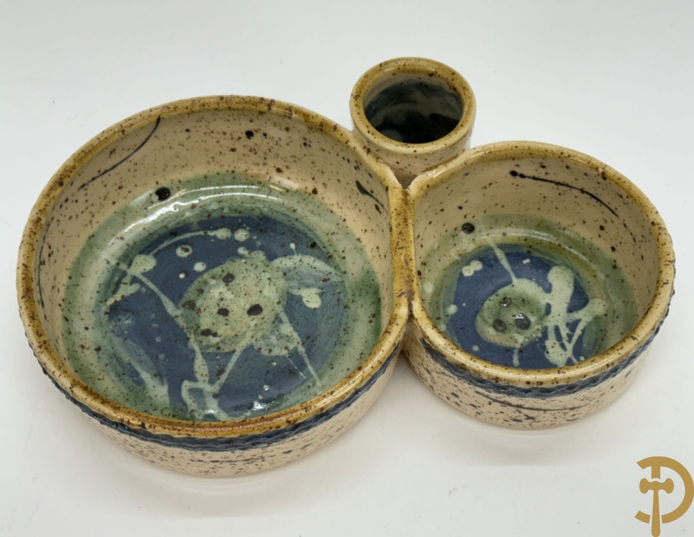 Vier keramieken vintage schalen