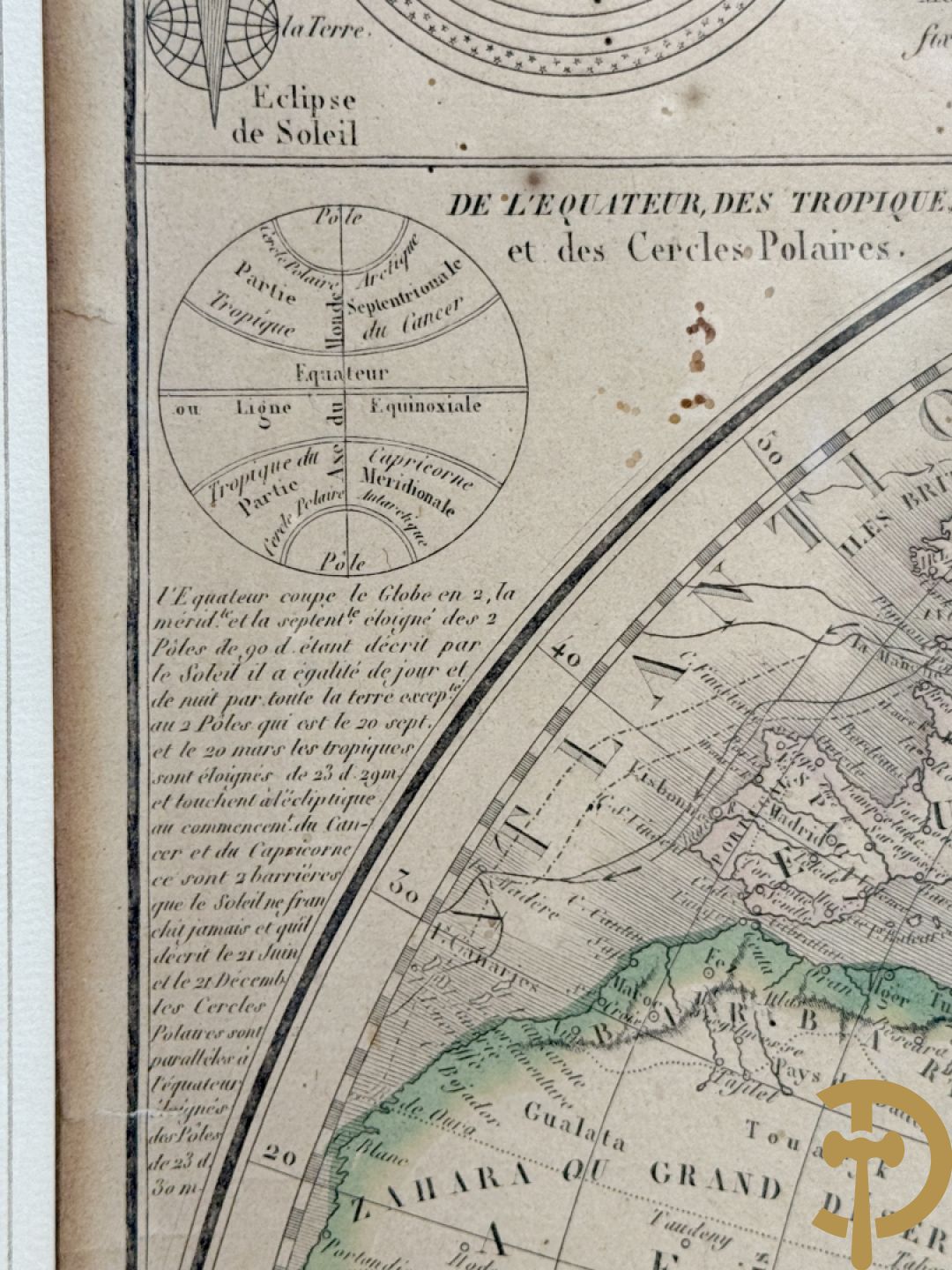 Mappe-monde en 2 hémisphères van Tardieu