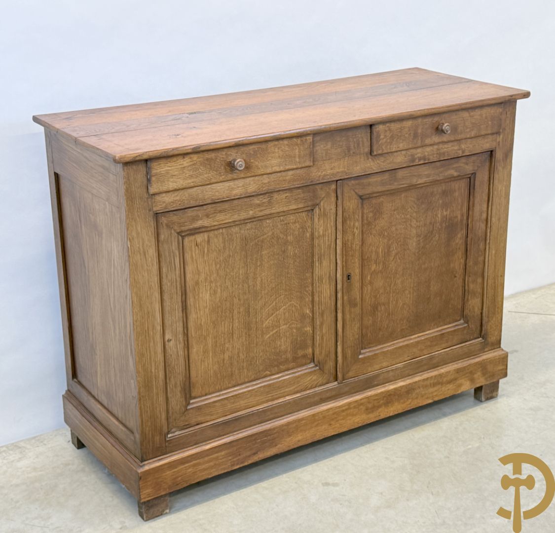 Masssief eiken tweedeursdresse Louis Philippe 19e