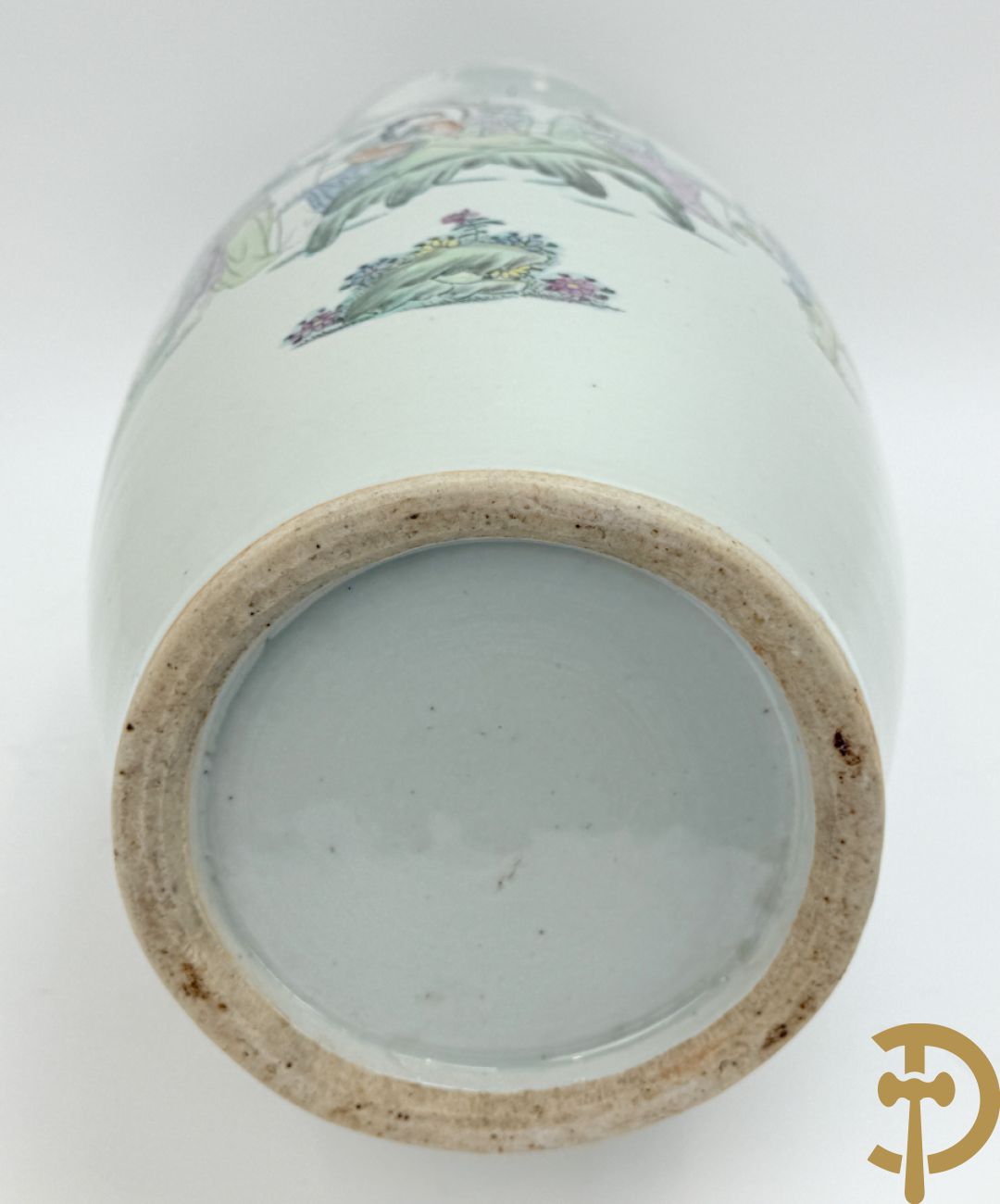 Chinese porseleinen vaas met decor van geisha