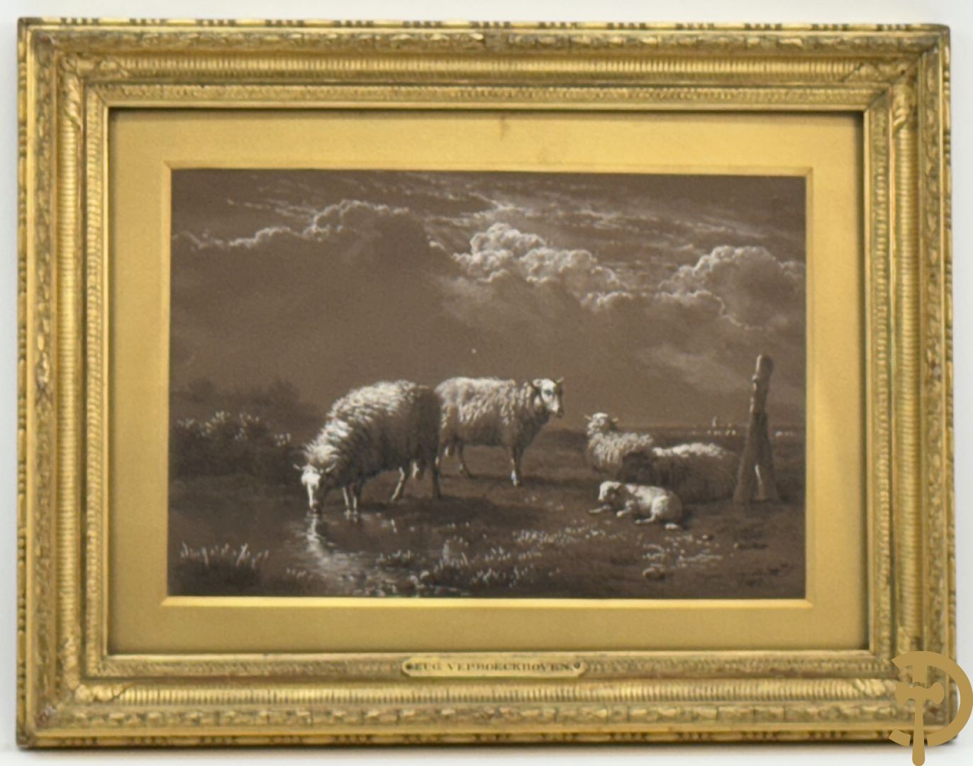 VERBOECKHOVEN Eugène getekend f.1877 