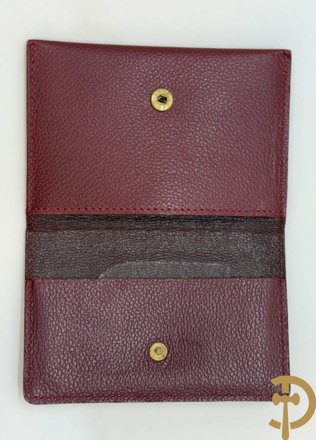 Bordeaux lederen handtas, geldbeugel, kaarthouder en portemonnee, Delvaux, model brillant