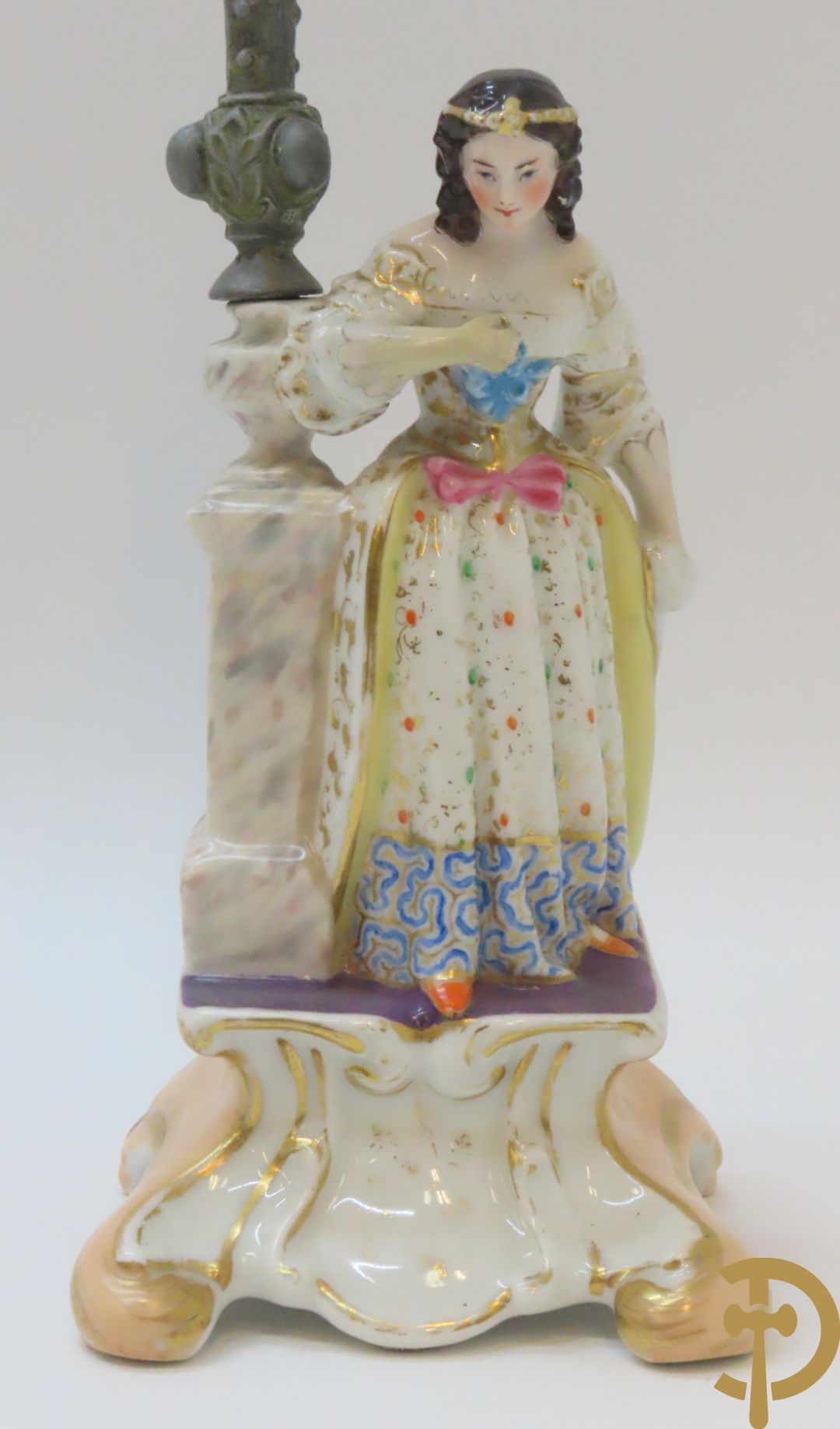 Paar porseleinen kandelaars Vieux Paris, 19e