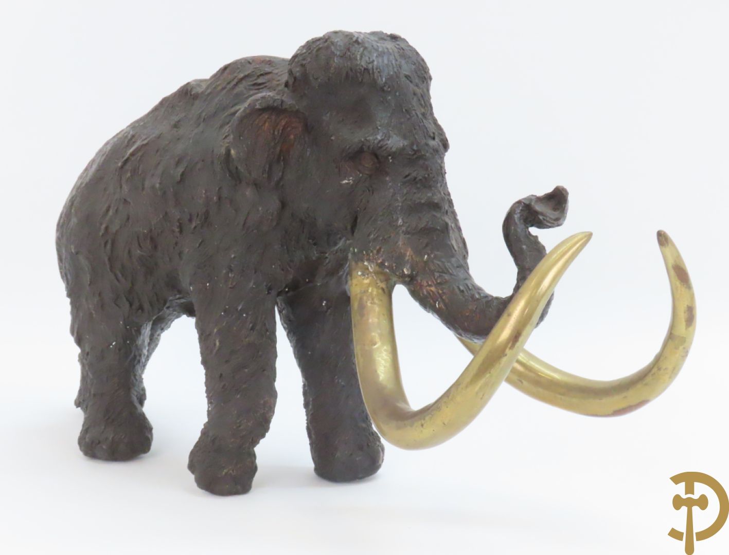 Ongetekend decoratief bronzen beeld van een mammoet