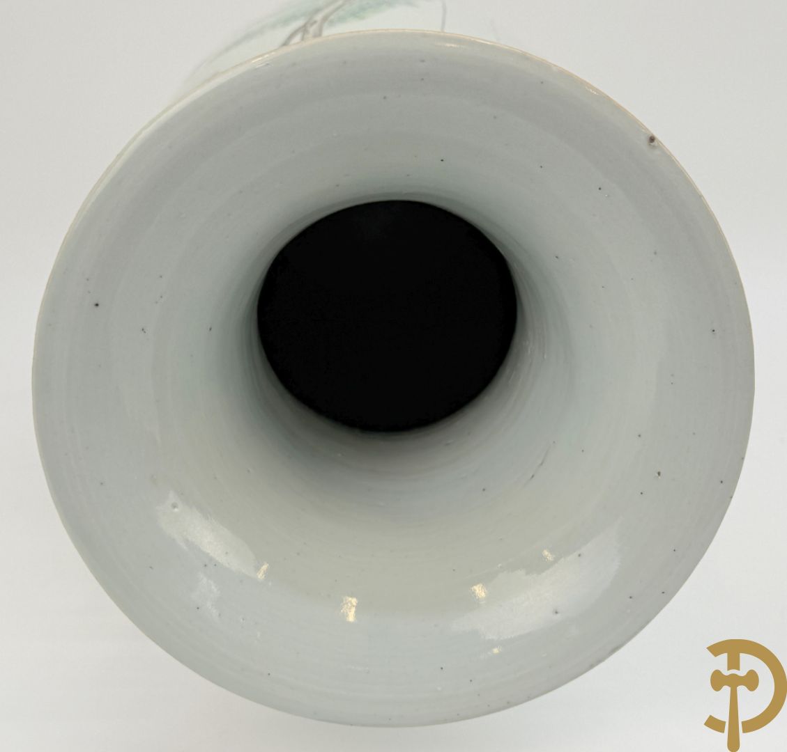 Chinese porseleinen vaas met decor van geisha