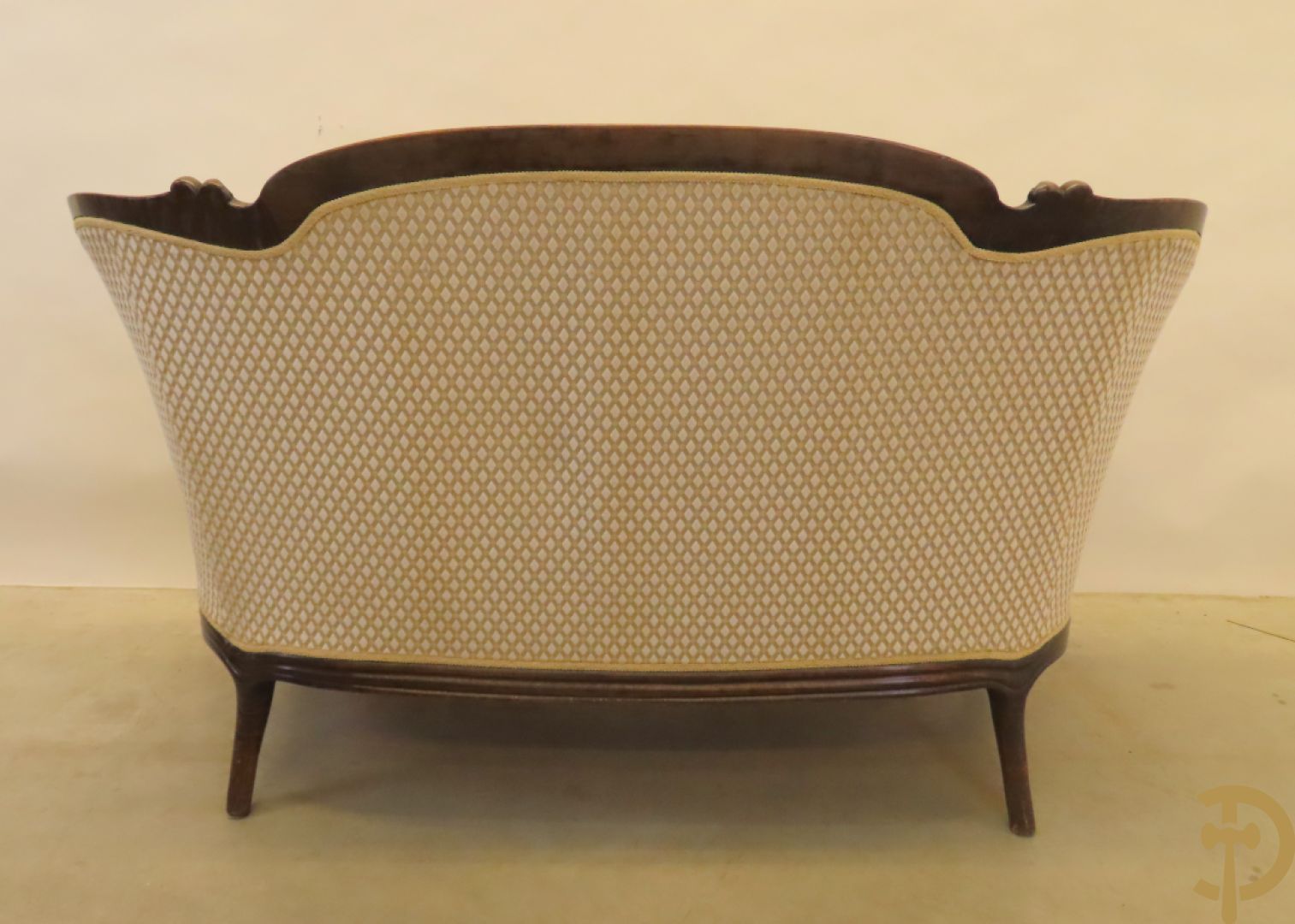 Louis Philippe salonensemble bestaande uit canapé, 2 armzetels en 2 stoelen