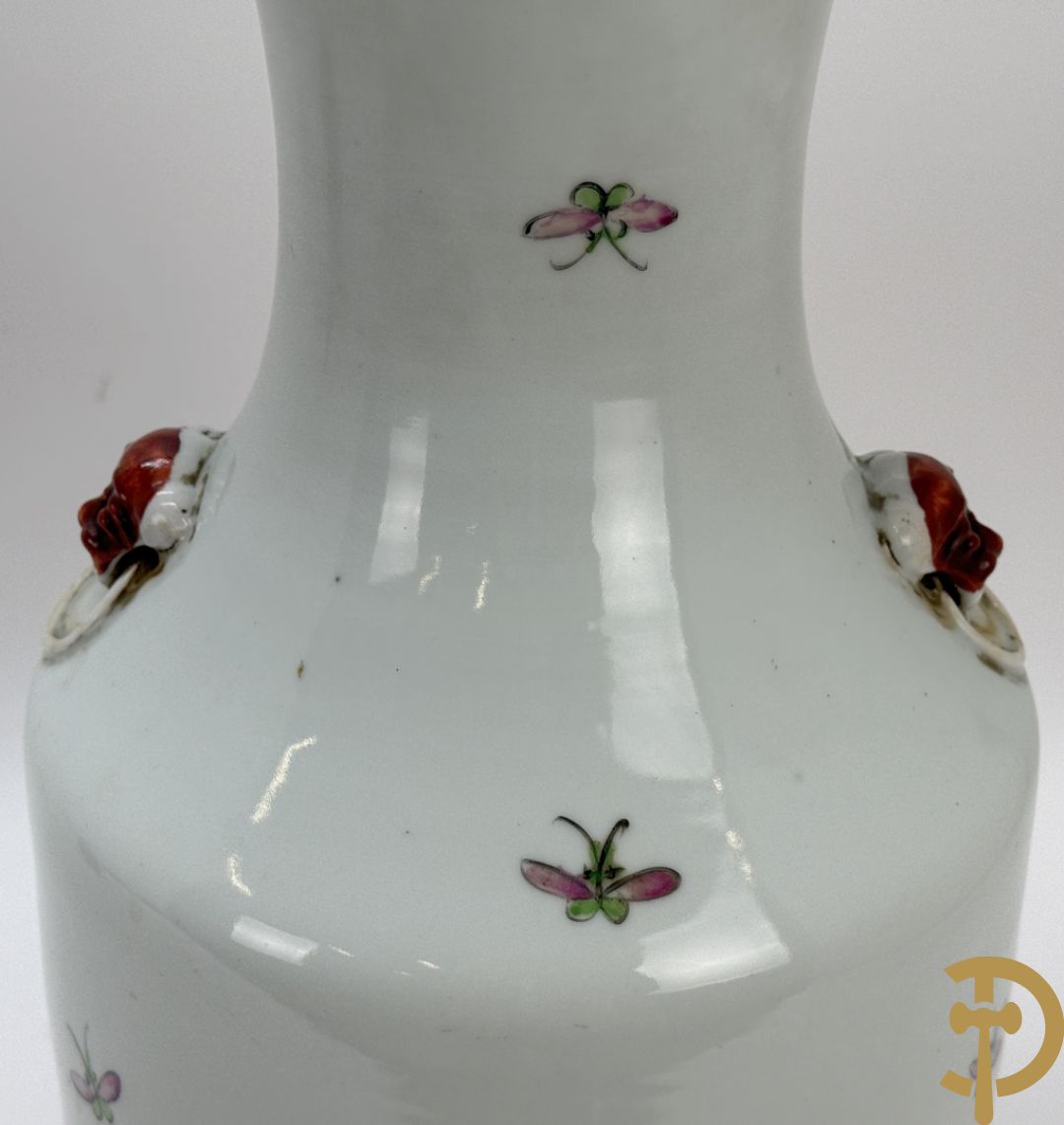 Chinese porseleinen vaas met decor van bloemen en vogels
