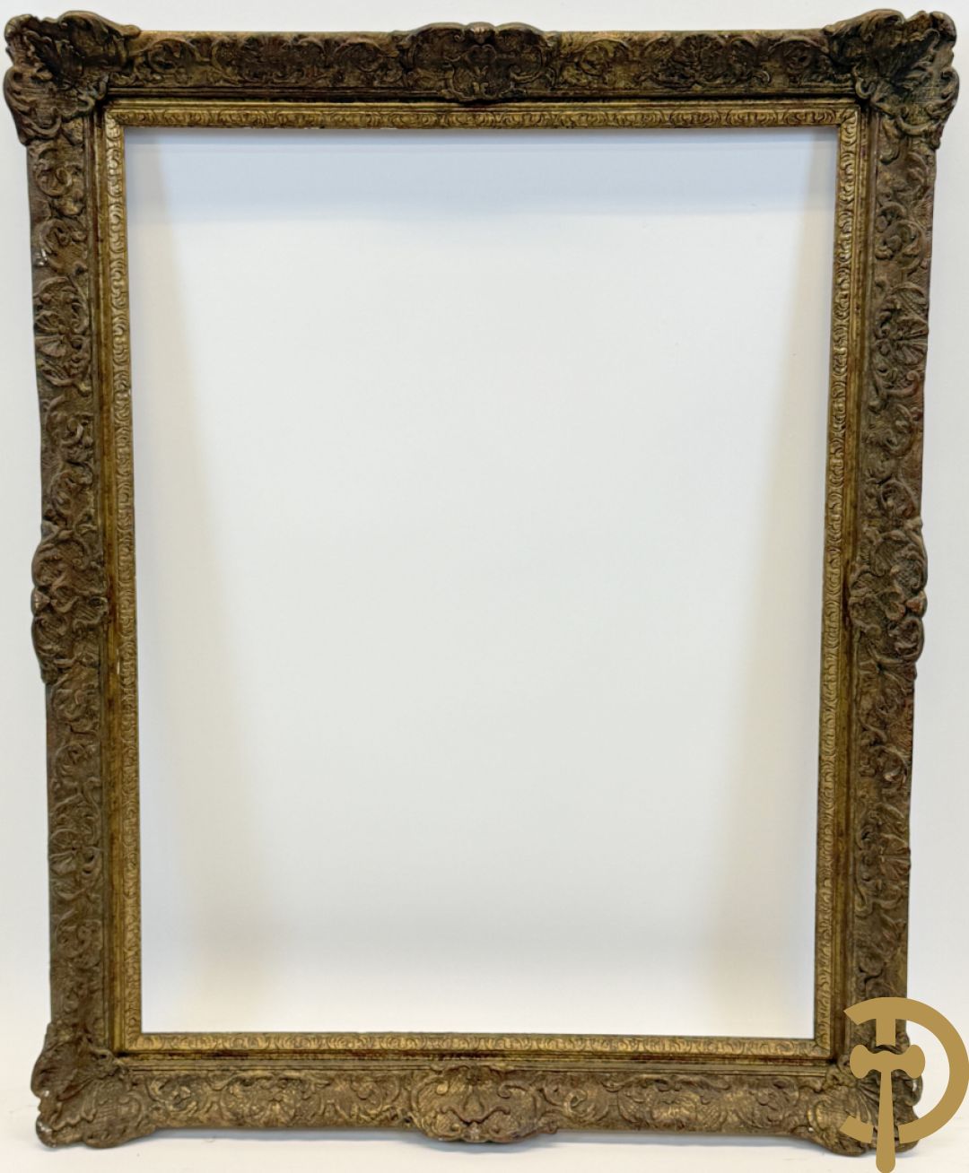 Oude grote vergulde Louis XV lijsten : 3 stuks