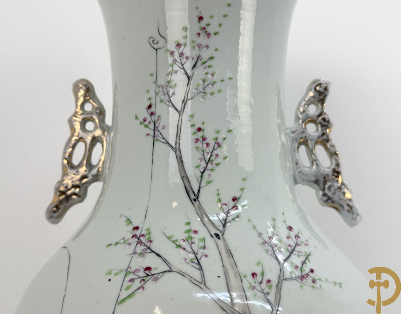 Chinese porseleinen vaas met decor van geisha