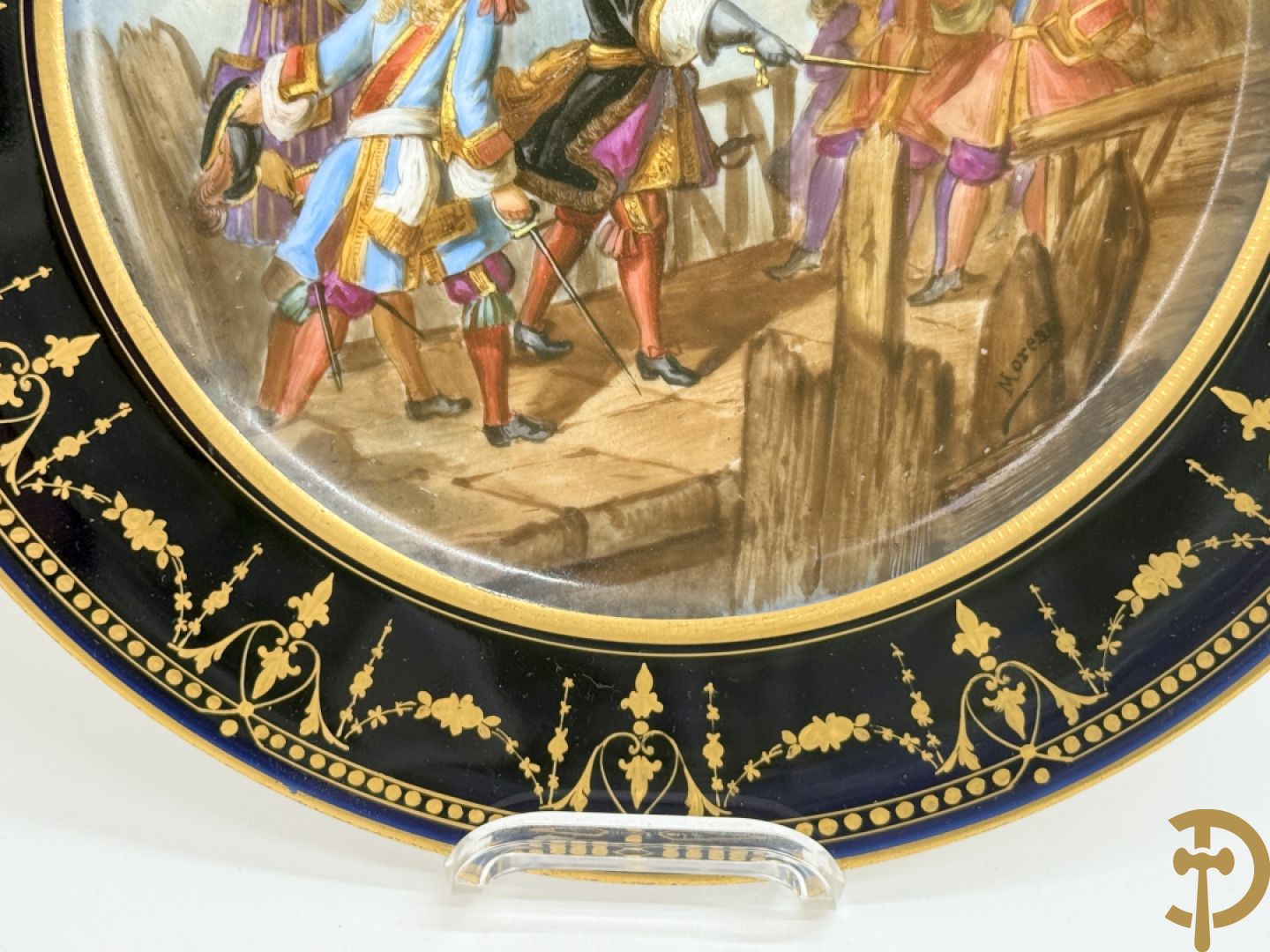 Paar handbeschilderde porseleinen Sèvres borden 