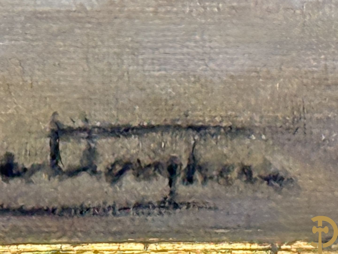 Onleesbaar getekend rechts onder 