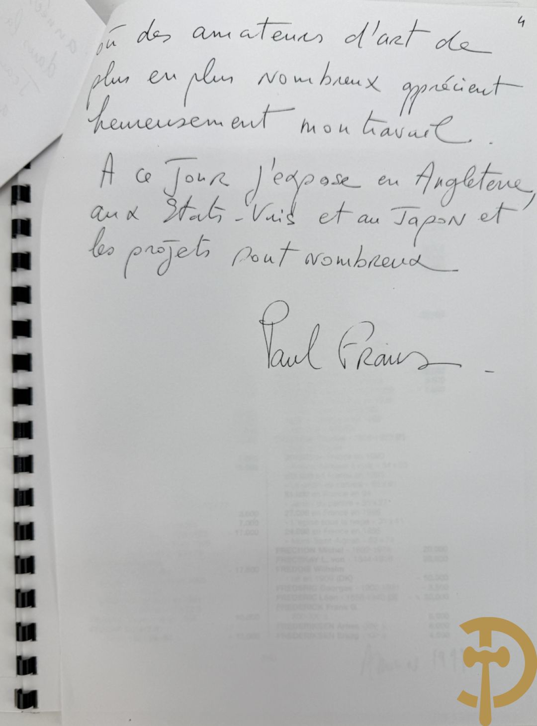 FRANS P. getekend (Paul) 