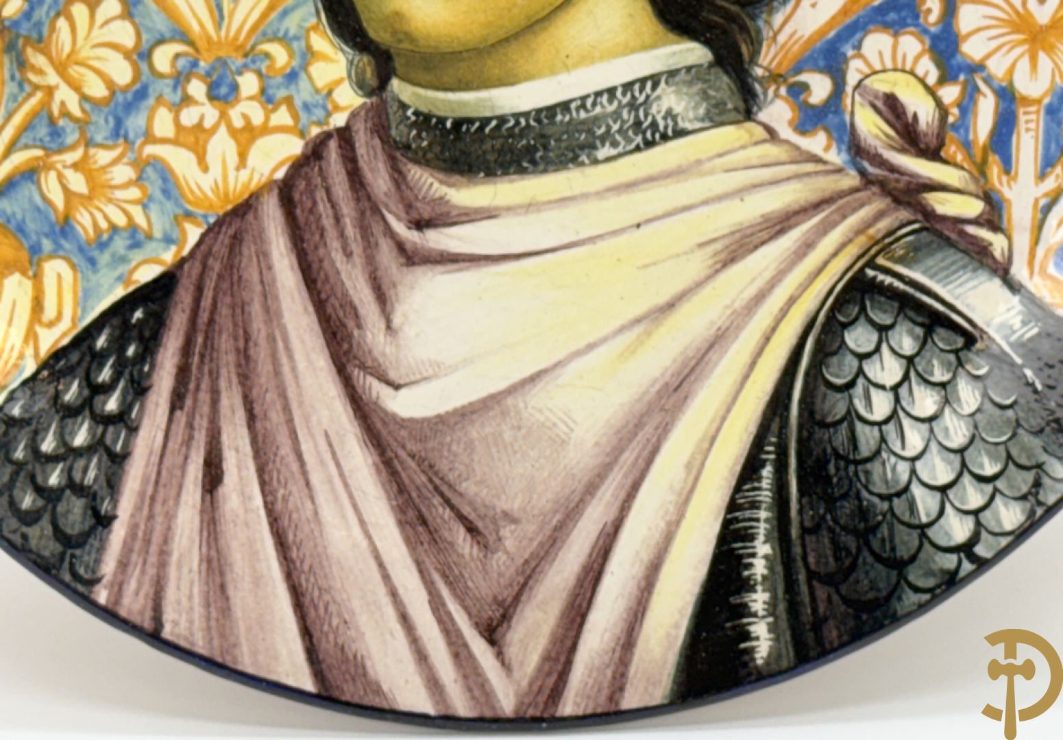 Ronde Italiaanse schotel met portret van Filippi Detto Botticelli