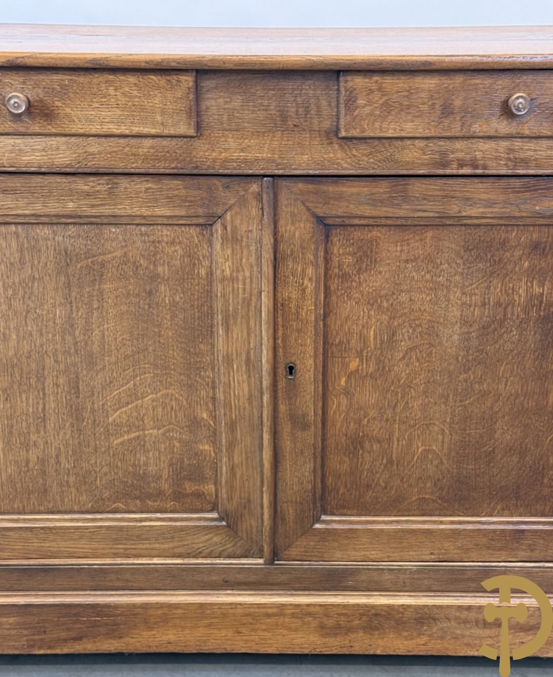 Masssief eiken tweedeursdresse Louis Philippe 19e