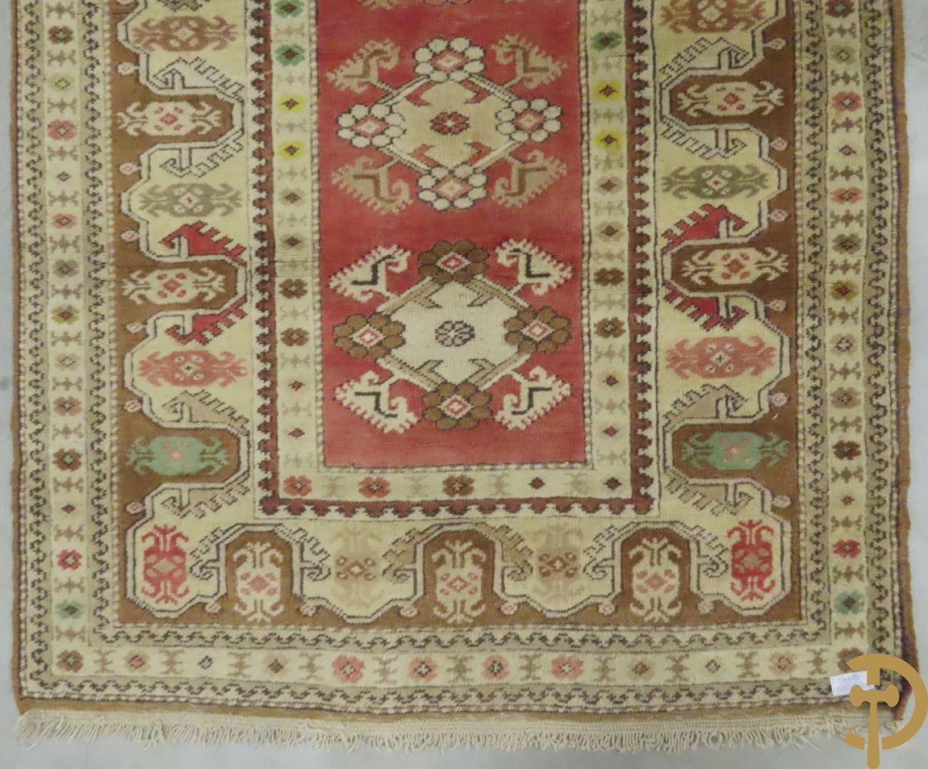 Turkse handgeknoopte Hamadan + oosters handgeknoopt tapijt met dierenmotieven