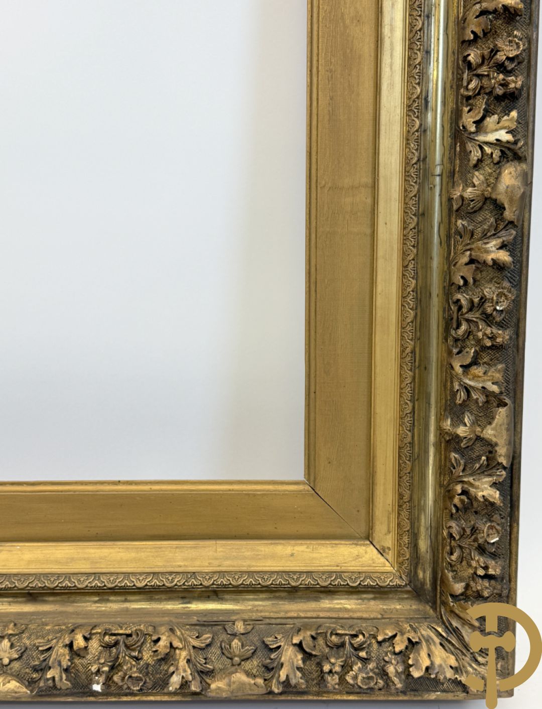 Oude grote vergulde Louis XV lijsten : 3 stuks