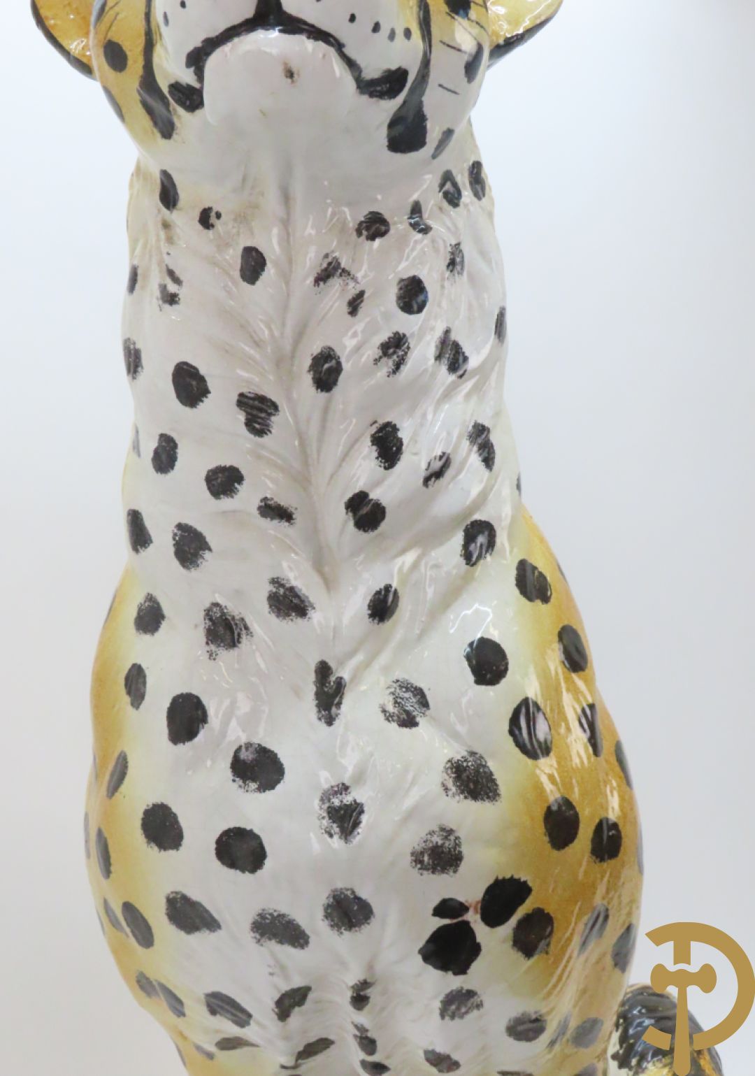 Italiaans keramieken luipaard, gestempeld onderaan Made in Italy