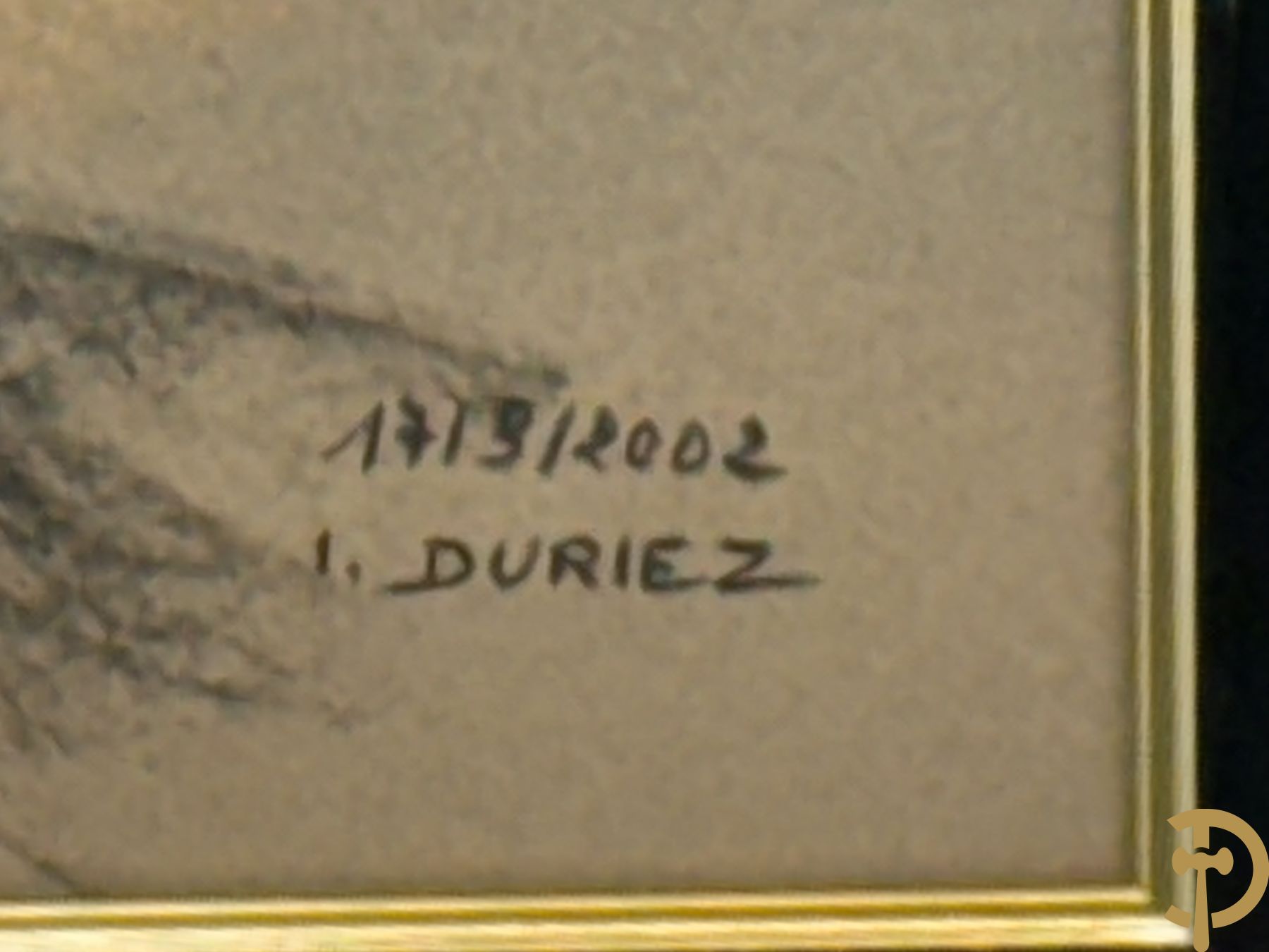 DURIEZ I. getekend en gedateerd 17/9/2002 