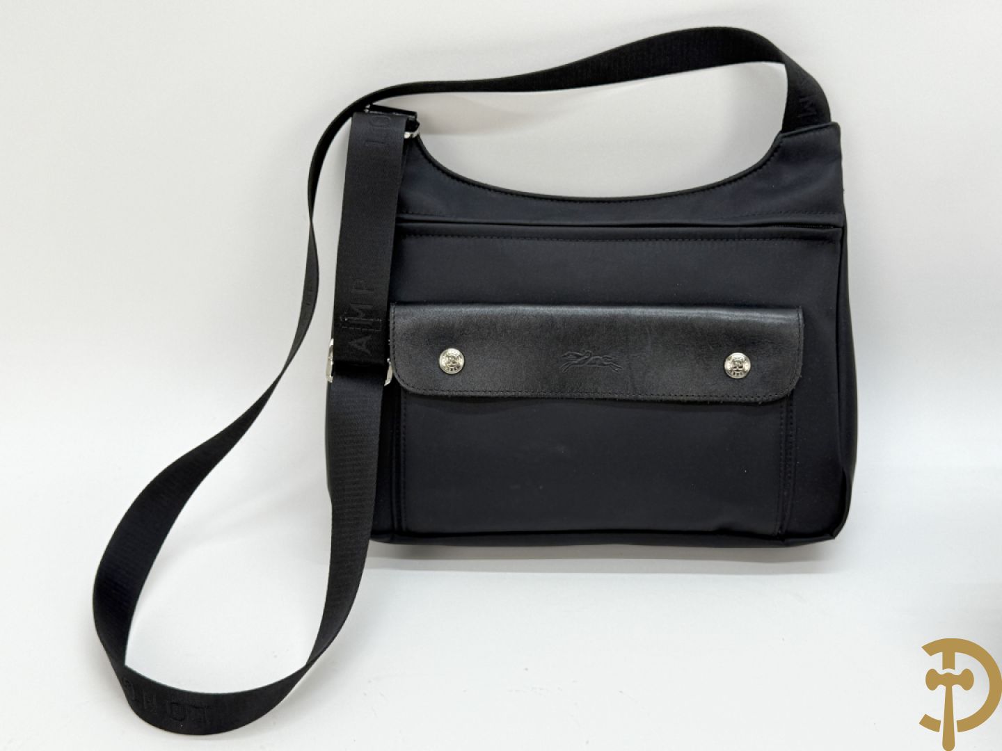 Lederen handtas Longchamp + 2 nylon handtassen Longchamp