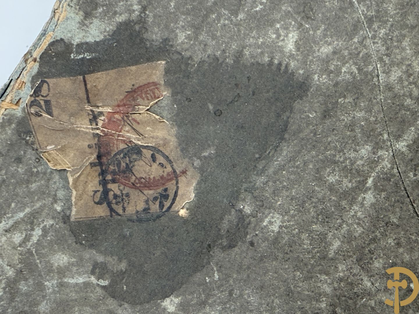 Oude Engelse plooibare steek voor hoed in doos