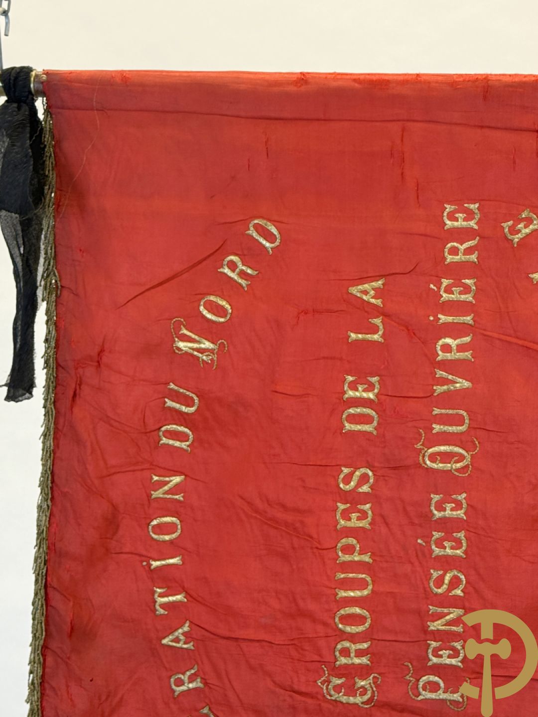 Franse vaandel Federation du Nord des Groupes de la Libre Pensée Ouvrière et d