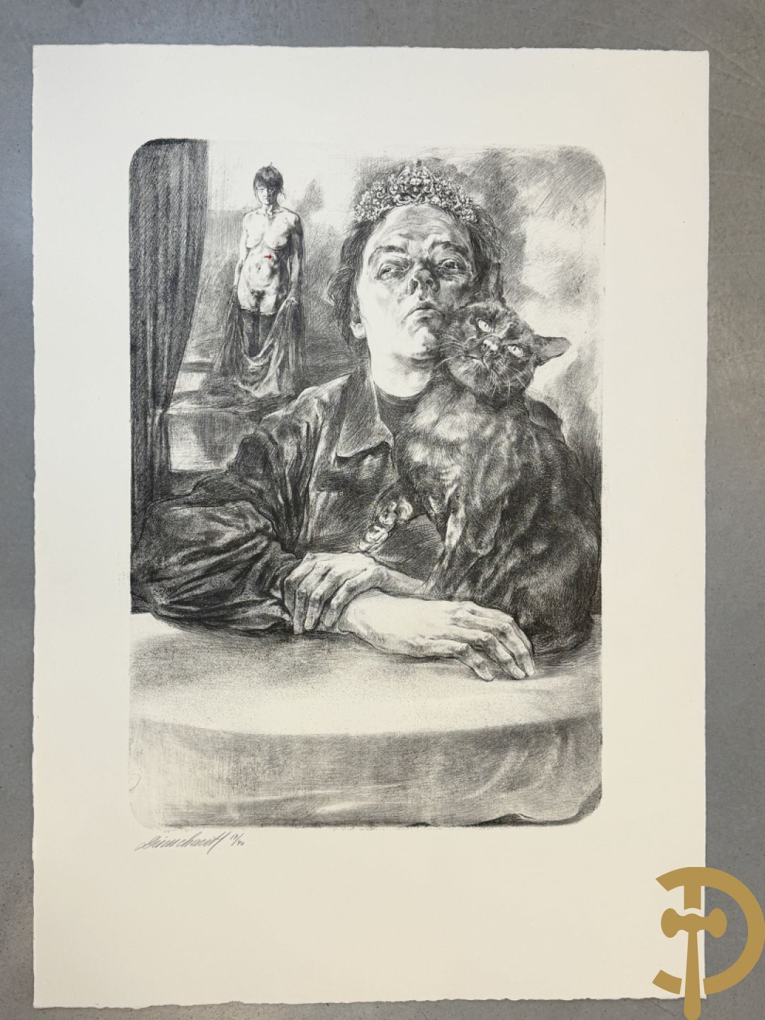 DRIESSCHAERT H. get. Kunstmap met 15 lithografieën met inleidend woord van Gaby Gyselen - 17/40 + DRIESSCHAERT getekend 