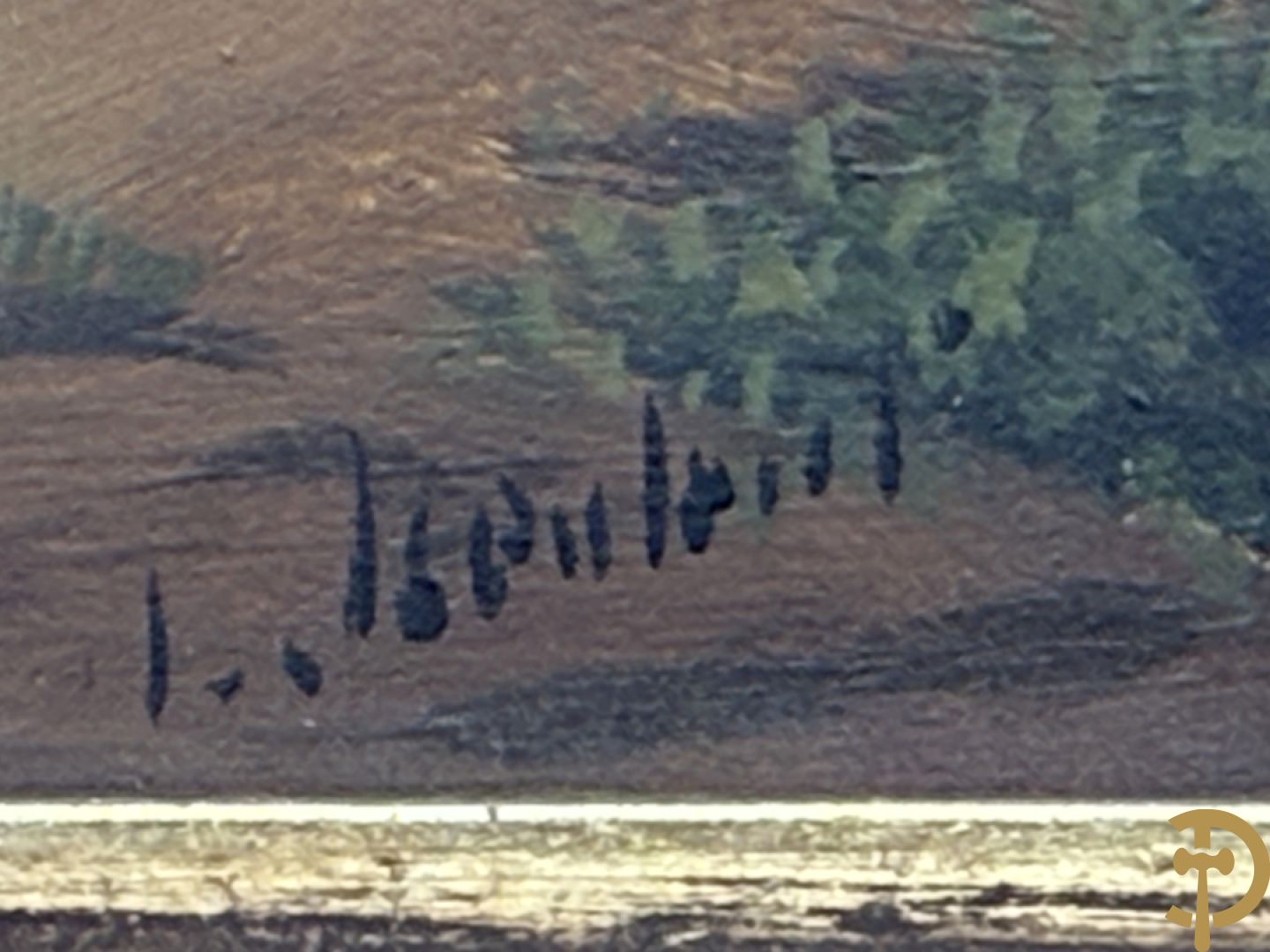 Onleesbaar getekend rechts onder 