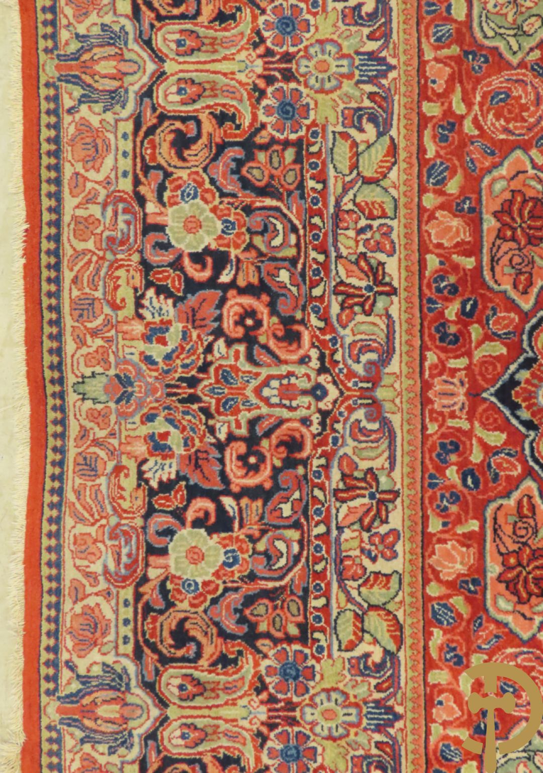 Oosters handgeknoopt tapijt met cashmeremotieven