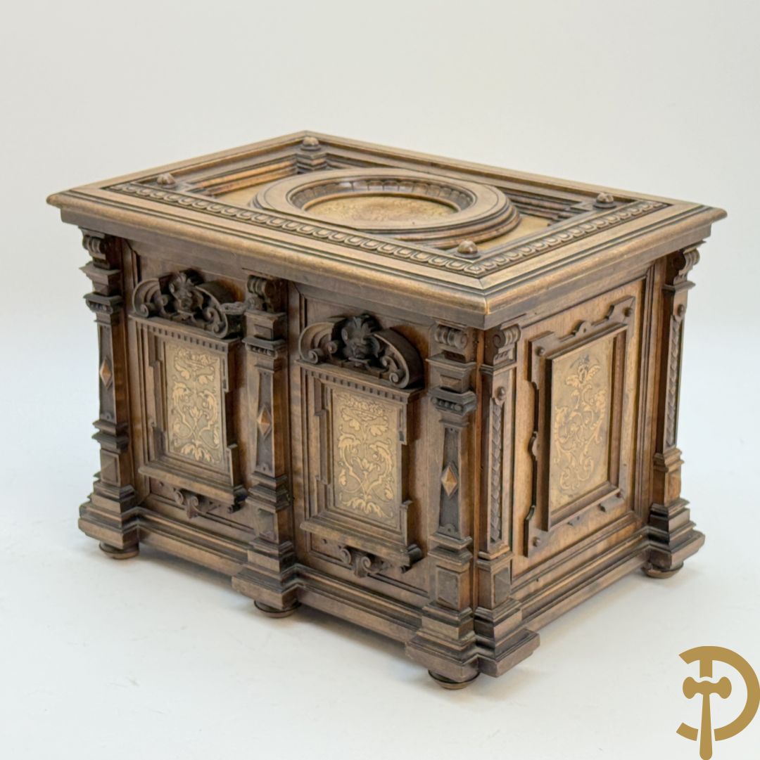 Houten gemarketteerd schatkistje