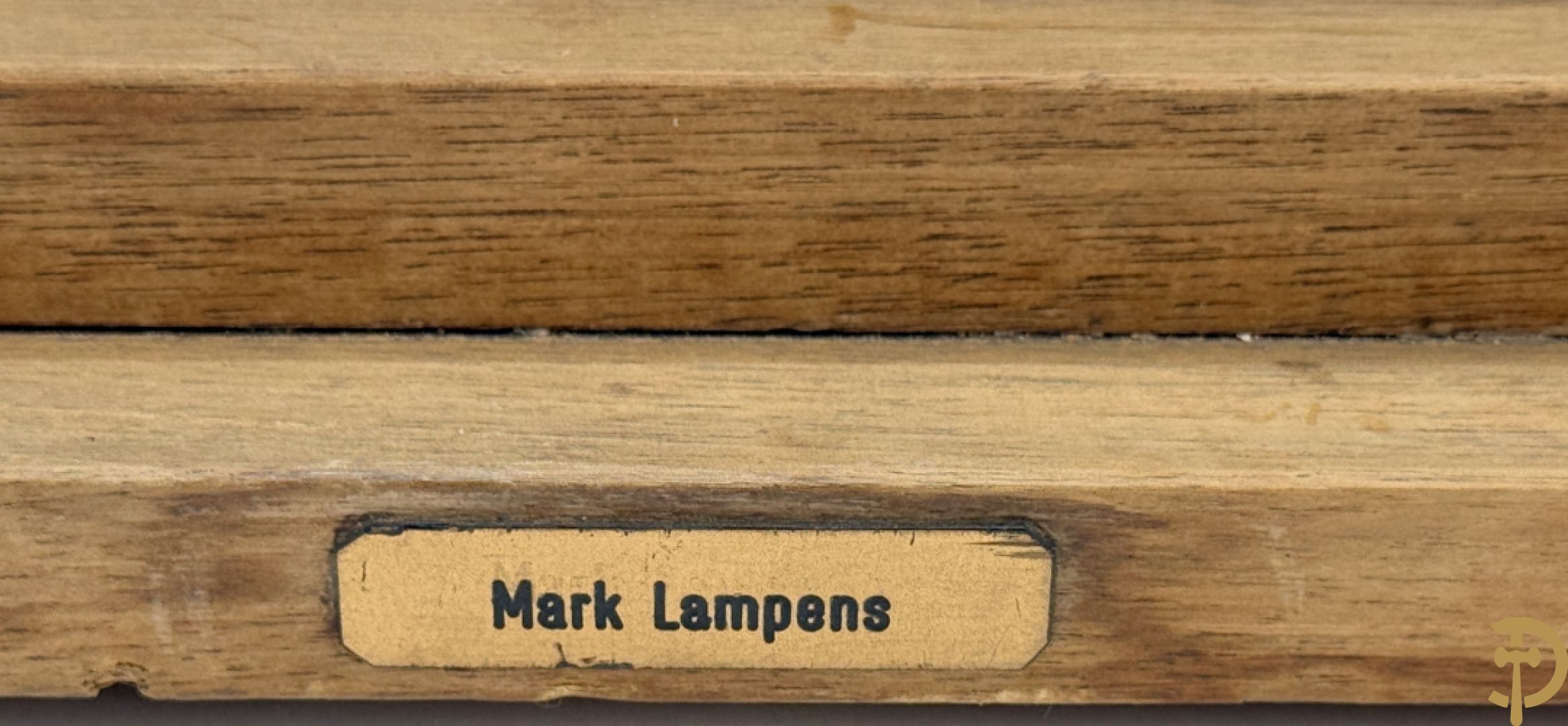 LAMPENS Mark - L.M. gemonogrammeerd Surrealistisch beeld van een damesbuste onder piramide
